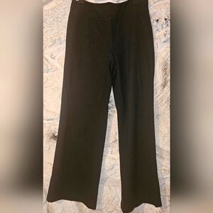Banana Republic size 10 HARRISON fit black Wide Cuffed Lined Trouser Pants.